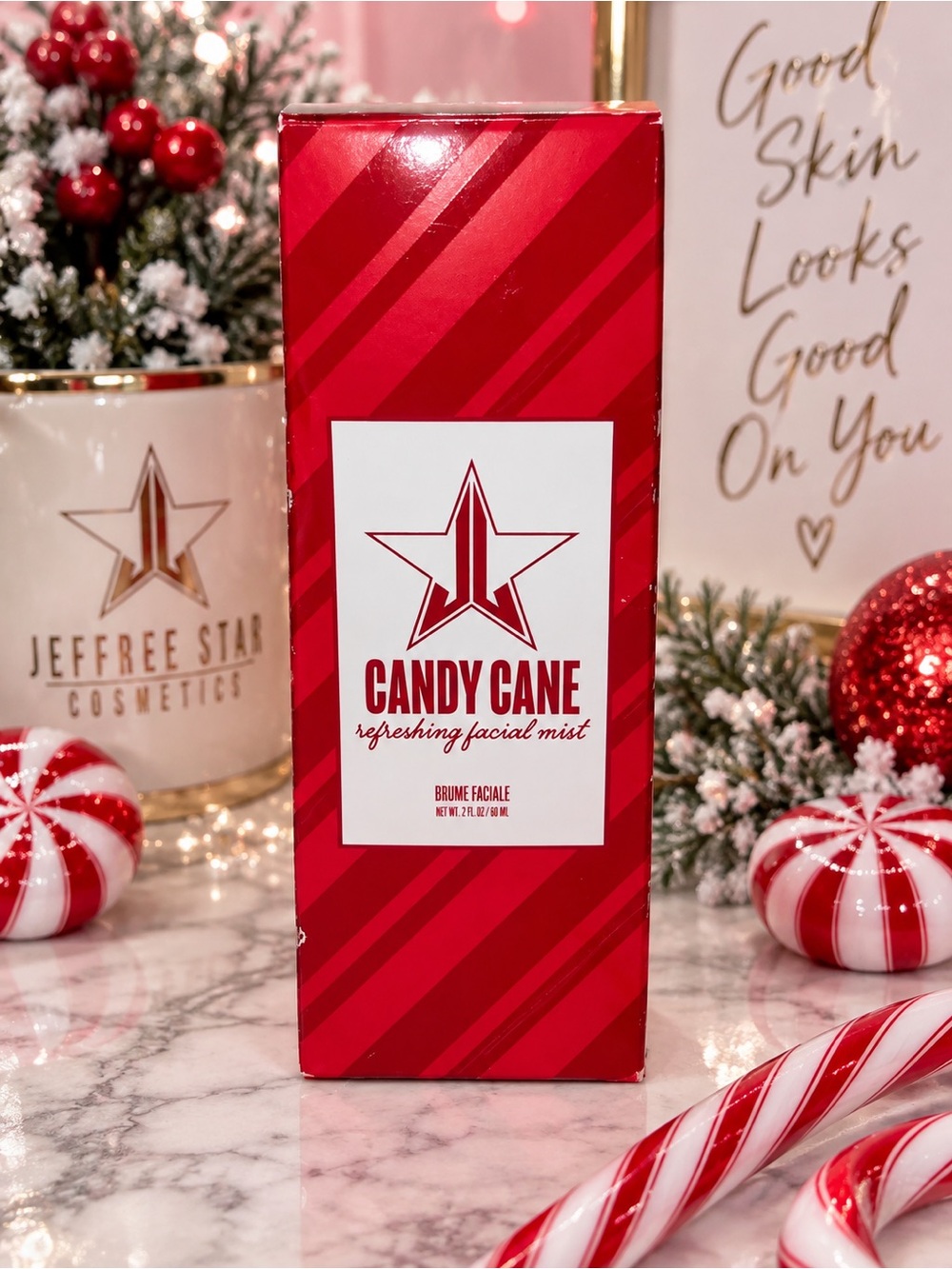 ✨ Jeffree Star Cosmetics Candy Cane Refreshing Facial Mist – NIB ✨